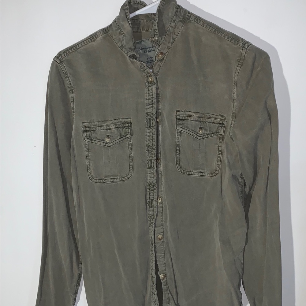 Olive Green Button Down